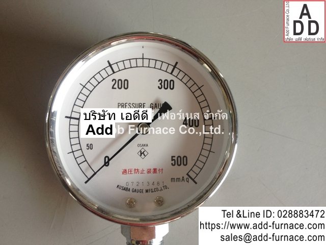 Kusaba Pressure Gauge 0~500mmAq(1)